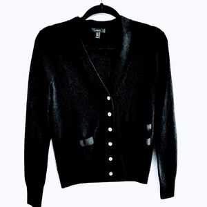 J. Crew Black Marino Wool Cardigan/sweater